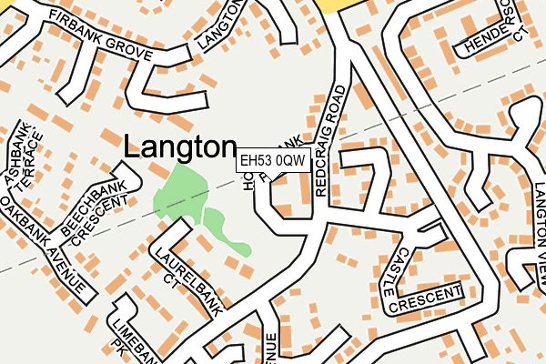 EH53 0QW map - OS OpenMap – Local (Ordnance Survey) EH53 0QW map - OS OpenMap – Local (Ordnance Survey)