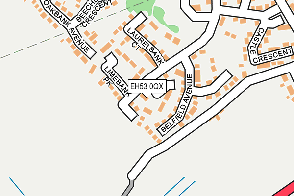 EH53 0QX map - OS OpenMap – Local (Ordnance Survey) EH53 0QX map - OS OpenMap – Local (Ordnance Survey)