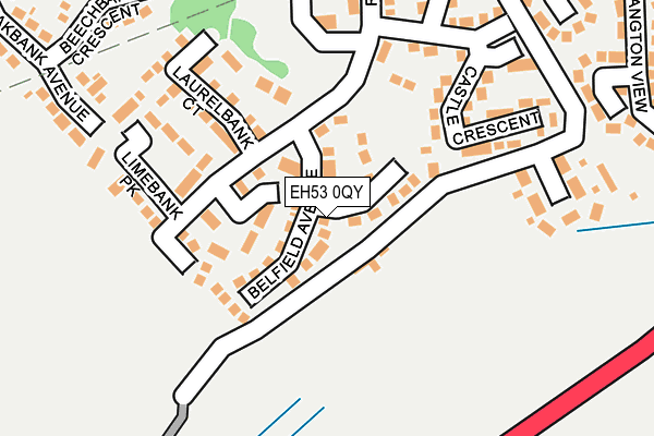 EH53 0QY map - OS OpenMap – Local (Ordnance Survey) EH53 0QY map - OS OpenMap – Local (Ordnance Survey)