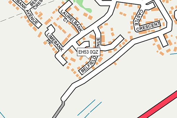 EH53 0QZ map - OS OpenMap – Local (Ordnance Survey) EH53 0QZ map - OS OpenMap – Local (Ordnance Survey)