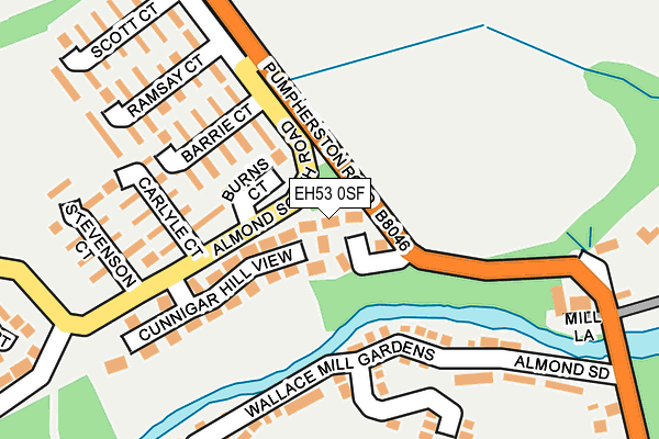 EH53 0SF map - OS OpenMap – Local (Ordnance Survey) EH53 0SF map - OS OpenMap – Local (Ordnance Survey)
