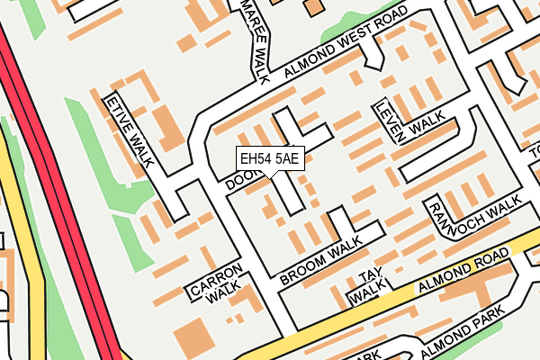 EH54 5AE map - OS OpenMap – Local (Ordnance Survey) EH54 5AE map - OS OpenMap – Local (Ordnance Survey)