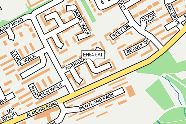 EH54 5AT map - OS OpenMap – Local (Ordnance Survey) EH54 5AT map - OS OpenMap – Local (Ordnance Survey)