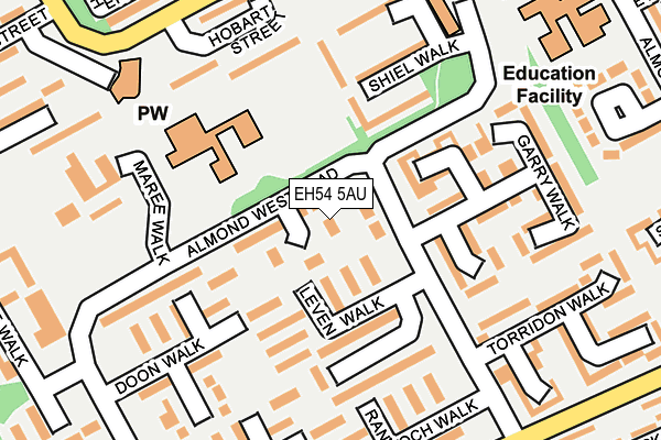 EH54 5AU map - OS OpenMap – Local (Ordnance Survey) EH54 5AU map - OS OpenMap – Local (Ordnance Survey)