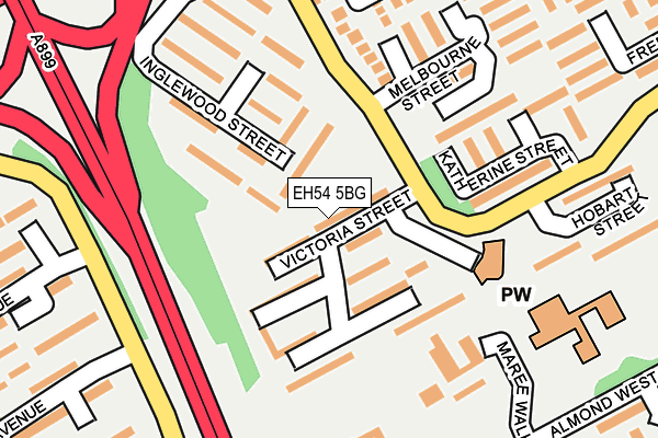 EH54 5BG map - OS OpenMap – Local (Ordnance Survey) EH54 5BG map - OS OpenMap – Local (Ordnance Survey)