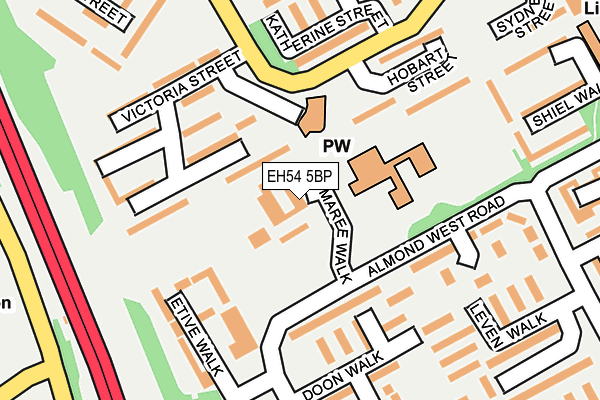 EH54 5BP map - OS OpenMap – Local (Ordnance Survey) EH54 5BP map - OS OpenMap – Local (Ordnance Survey)