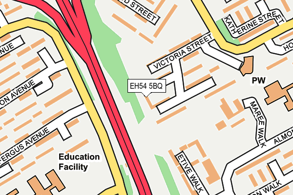 EH54 5BQ map - OS OpenMap – Local (Ordnance Survey) EH54 5BQ map - OS OpenMap – Local (Ordnance Survey)