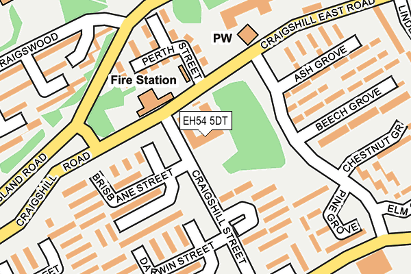 EH54 5DT map - OS OpenMap – Local (Ordnance Survey) EH54 5DT map - OS OpenMap – Local (Ordnance Survey)