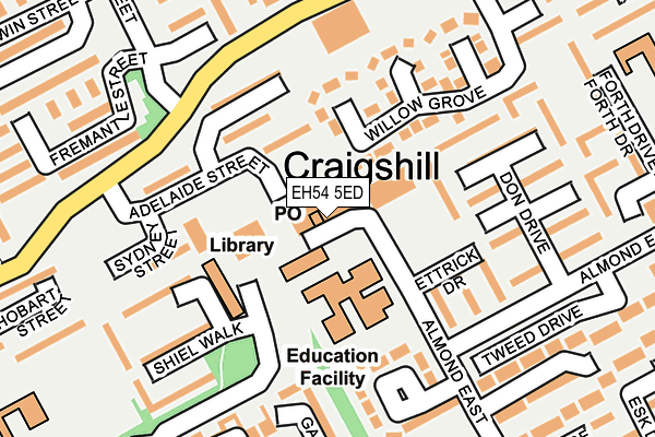 EH54 5ED map - OS OpenMap – Local (Ordnance Survey) EH54 5ED map - OS OpenMap – Local (Ordnance Survey)