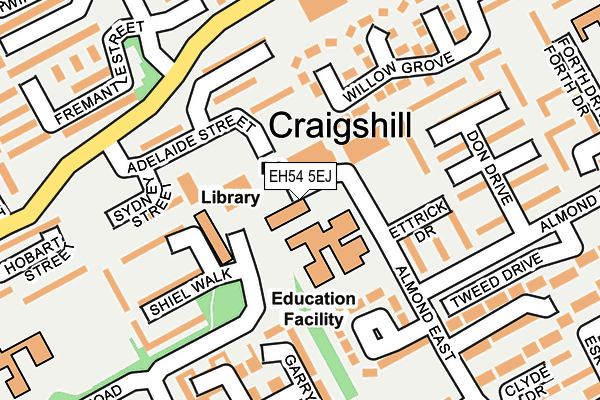 EH54 5EJ map - OS OpenMap – Local (Ordnance Survey) EH54 5EJ map - OS OpenMap – Local (Ordnance Survey)