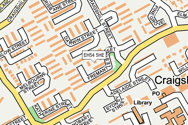 EH54 5HE map - OS OpenMap – Local (Ordnance Survey) EH54 5HE map - OS OpenMap – Local (Ordnance Survey)