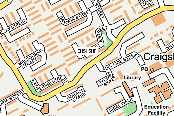 EH54 5HF map - OS OpenMap – Local (Ordnance Survey) EH54 5HF map - OS OpenMap – Local (Ordnance Survey)