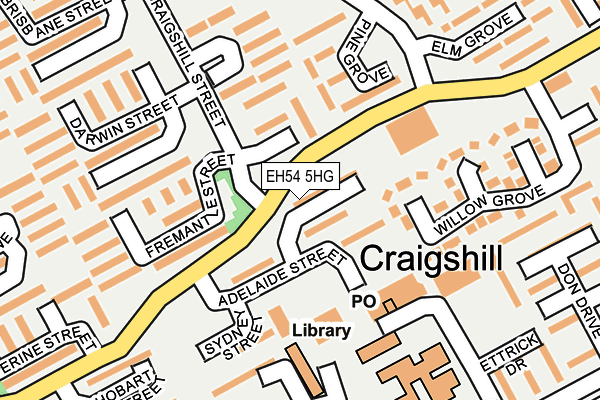 EH54 5HG map - OS OpenMap – Local (Ordnance Survey) EH54 5HG map - OS OpenMap – Local (Ordnance Survey)