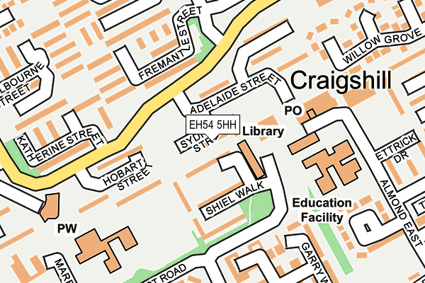 EH54 5HH map - OS OpenMap – Local (Ordnance Survey) EH54 5HH map - OS OpenMap – Local (Ordnance Survey)