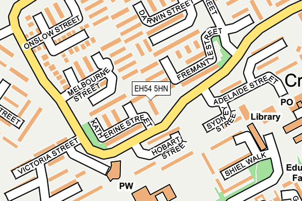EH54 5HN map - OS OpenMap – Local (Ordnance Survey) EH54 5HN map - OS OpenMap – Local (Ordnance Survey)