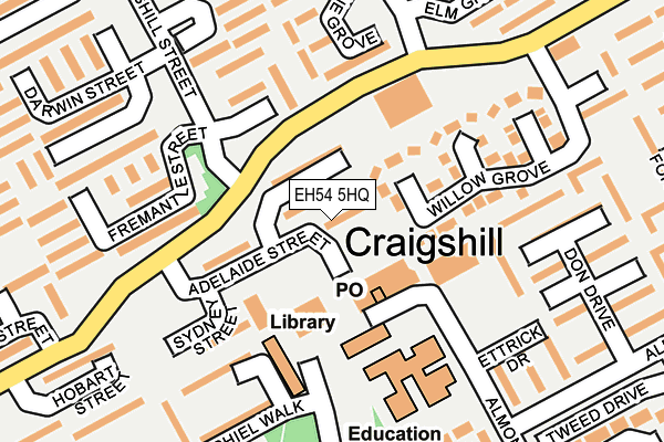 EH54 5HQ map - OS OpenMap – Local (Ordnance Survey) EH54 5HQ map - OS OpenMap – Local (Ordnance Survey)