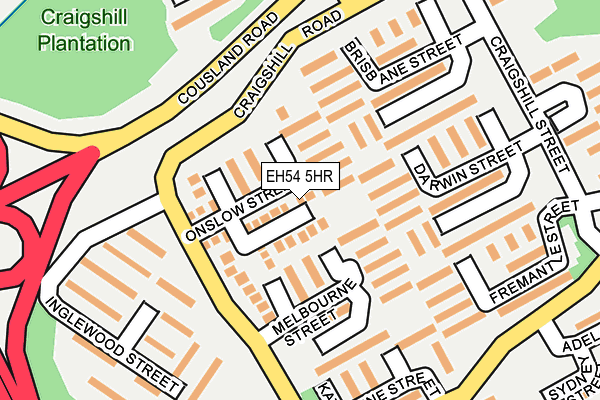 EH54 5HR map - OS OpenMap – Local (Ordnance Survey) EH54 5HR map - OS OpenMap – Local (Ordnance Survey)