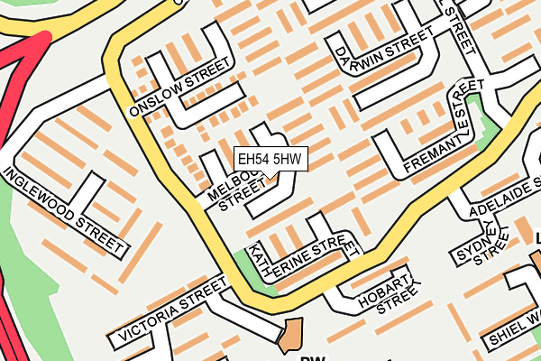 EH54 5HW map - OS OpenMap – Local (Ordnance Survey) EH54 5HW map - OS OpenMap – Local (Ordnance Survey)