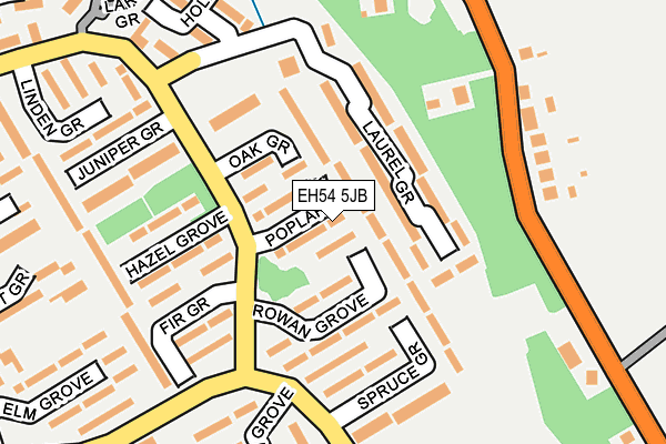 EH54 5JB map - OS OpenMap – Local (Ordnance Survey) EH54 5JB map - OS OpenMap – Local (Ordnance Survey)