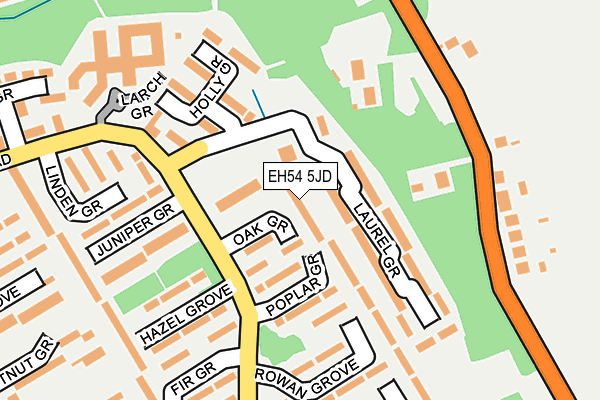 EH54 5JD map - OS OpenMap – Local (Ordnance Survey) EH54 5JD map - OS OpenMap – Local (Ordnance Survey)