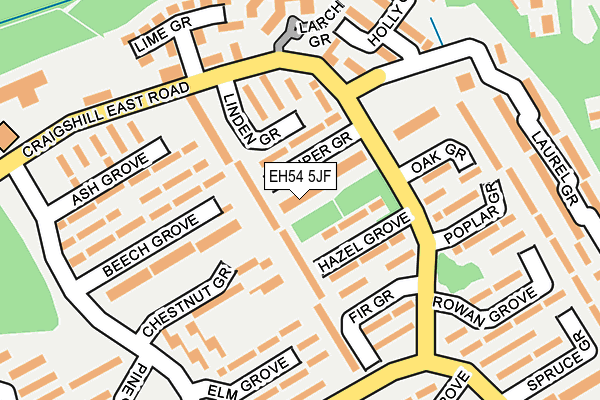 EH54 5JF map - OS OpenMap – Local (Ordnance Survey) EH54 5JF map - OS OpenMap – Local (Ordnance Survey)