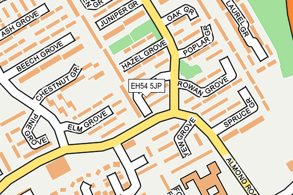 EH54 5JP map - OS OpenMap – Local (Ordnance Survey) EH54 5JP map - OS OpenMap – Local (Ordnance Survey)