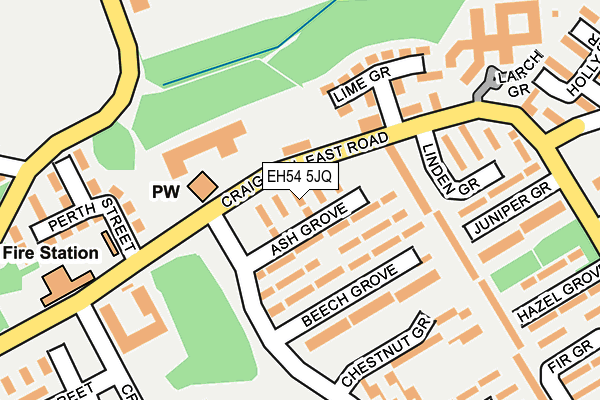 EH54 5JQ map - OS OpenMap – Local (Ordnance Survey) EH54 5JQ map - OS OpenMap – Local (Ordnance Survey)