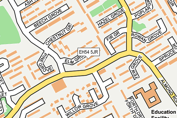 EH54 5JR map - OS OpenMap – Local (Ordnance Survey) EH54 5JR map - OS OpenMap – Local (Ordnance Survey)