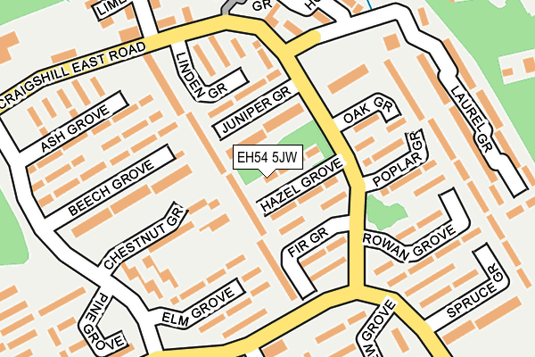 EH54 5JW map - OS OpenMap – Local (Ordnance Survey) EH54 5JW map - OS OpenMap – Local (Ordnance Survey)