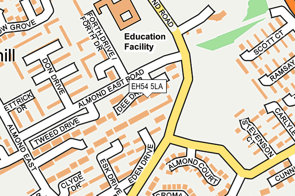 EH54 5LA map - OS OpenMap – Local (Ordnance Survey) EH54 5LA map - OS OpenMap – Local (Ordnance Survey)