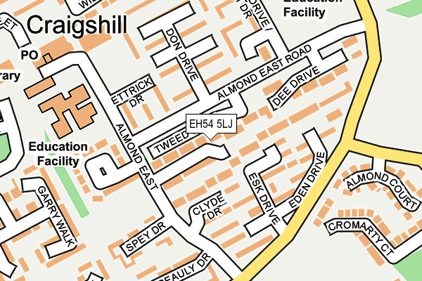 EH54 5LJ map - OS OpenMap – Local (Ordnance Survey) EH54 5LJ map - OS OpenMap – Local (Ordnance Survey)
