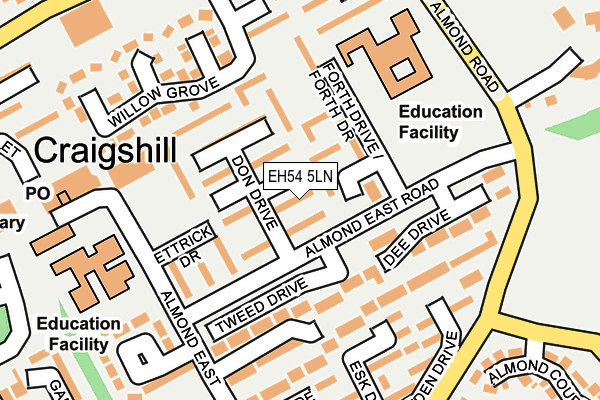 EH54 5LN map - OS OpenMap – Local (Ordnance Survey) EH54 5LN map - OS OpenMap – Local (Ordnance Survey)