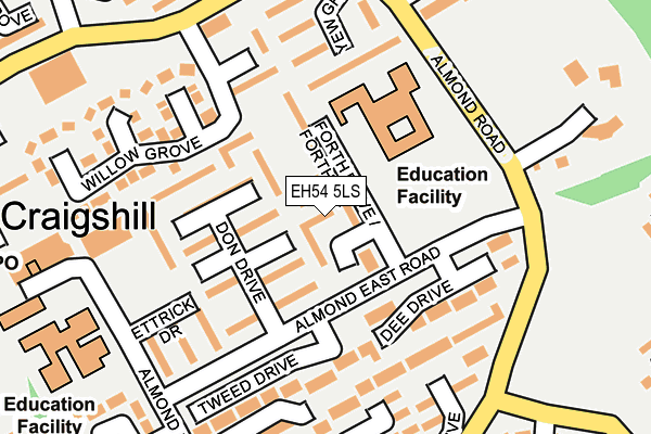 EH54 5LS map - OS OpenMap – Local (Ordnance Survey) EH54 5LS map - OS OpenMap – Local (Ordnance Survey)