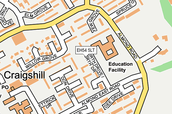 EH54 5LT map - OS OpenMap – Local (Ordnance Survey) EH54 5LT map - OS OpenMap – Local (Ordnance Survey)
