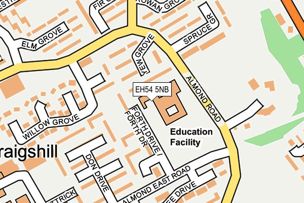 EH54 5NB map - OS OpenMap – Local (Ordnance Survey) EH54 5NB map - OS OpenMap – Local (Ordnance Survey)