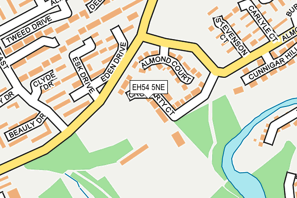 EH54 5NE map - OS OpenMap – Local (Ordnance Survey) EH54 5NE map - OS OpenMap – Local (Ordnance Survey)