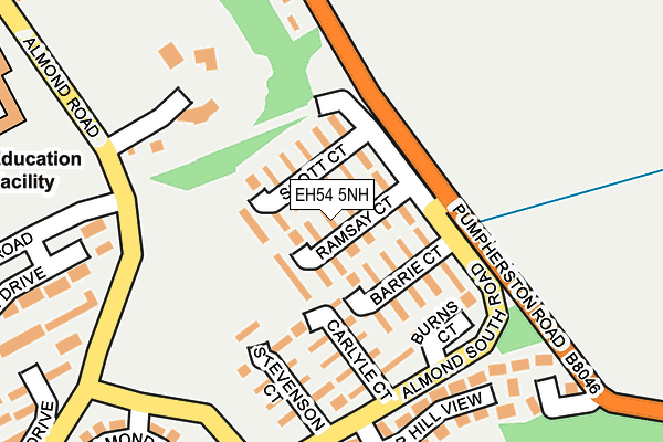 EH54 5NH map - OS OpenMap – Local (Ordnance Survey) EH54 5NH map - OS OpenMap – Local (Ordnance Survey)