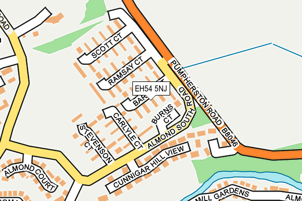 EH54 5NJ map - OS OpenMap – Local (Ordnance Survey) EH54 5NJ map - OS OpenMap – Local (Ordnance Survey)