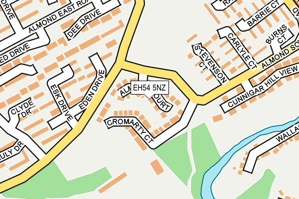 EH54 5NZ map - OS OpenMap – Local (Ordnance Survey) EH54 5NZ map - OS OpenMap – Local (Ordnance Survey)