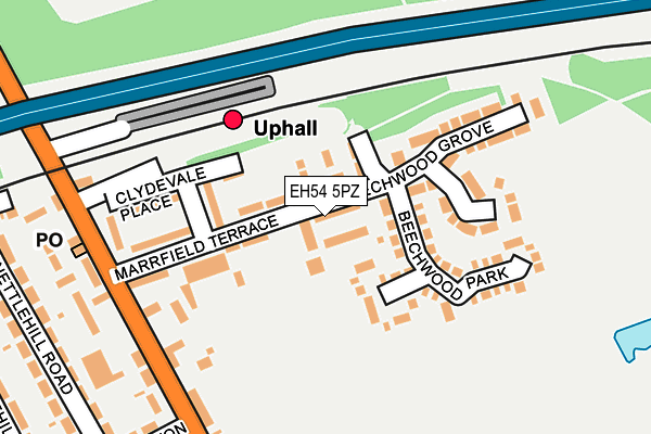EH54 5PZ map - OS OpenMap – Local (Ordnance Survey) EH54 5PZ map - OS OpenMap – Local (Ordnance Survey)