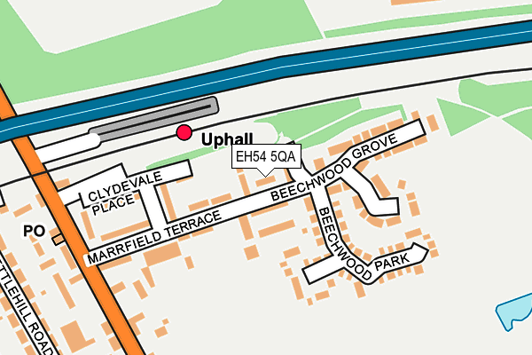 EH54 5QA map - OS OpenMap – Local (Ordnance Survey) EH54 5QA map - OS OpenMap – Local (Ordnance Survey)