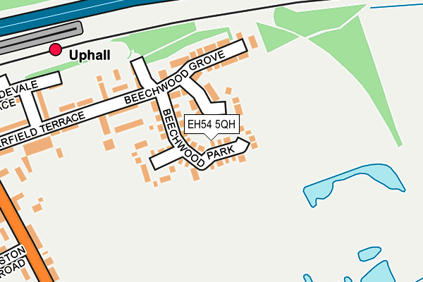 EH54 5QH map - OS OpenMap – Local (Ordnance Survey) EH54 5QH map - OS OpenMap – Local (Ordnance Survey)
