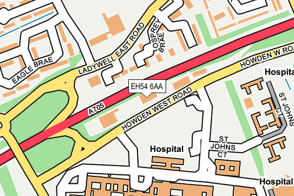 EH54 6AA map - OS OpenMap – Local (Ordnance Survey) EH54 6AA map - OS OpenMap – Local (Ordnance Survey)