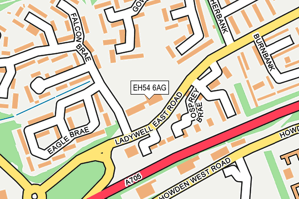 EH54 6AG map - OS OpenMap – Local (Ordnance Survey) EH54 6AG map - OS OpenMap – Local (Ordnance Survey)