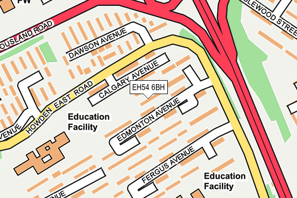 EH54 6BH map - OS OpenMap – Local (Ordnance Survey) EH54 6BH map - OS OpenMap – Local (Ordnance Survey)