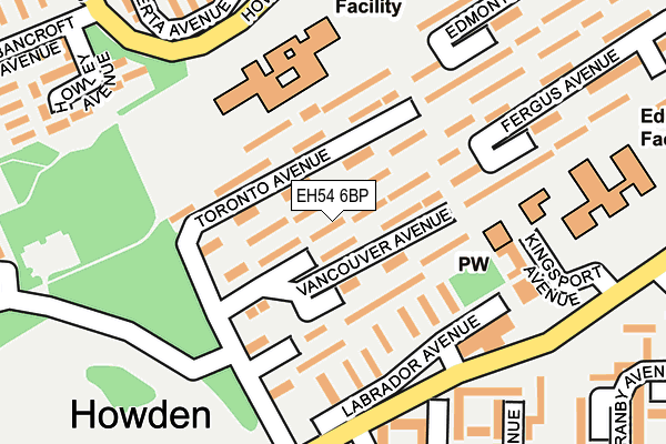 EH54 6BP map - OS OpenMap – Local (Ordnance Survey) EH54 6BP map - OS OpenMap – Local (Ordnance Survey)