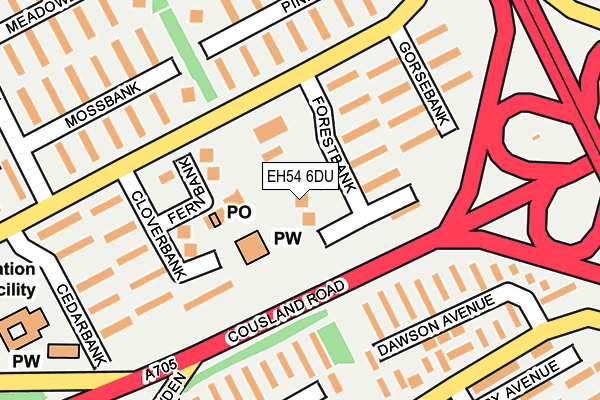 EH54 6DU map - OS OpenMap – Local (Ordnance Survey) EH54 6DU map - OS OpenMap – Local (Ordnance Survey)
