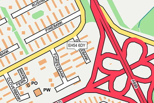 EH54 6DY map - OS OpenMap – Local (Ordnance Survey) EH54 6DY map - OS OpenMap – Local (Ordnance Survey)