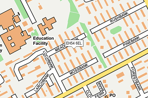 EH54 6EL map - OS OpenMap – Local (Ordnance Survey) EH54 6EL map - OS OpenMap – Local (Ordnance Survey)