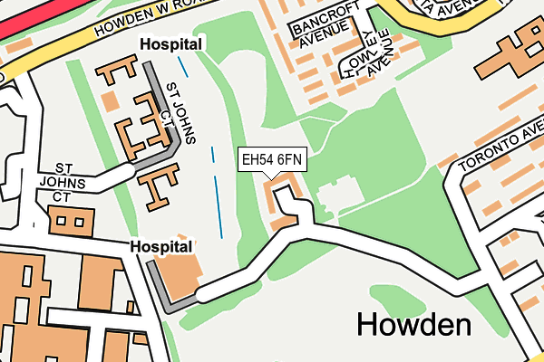 EH54 6FN map - OS OpenMap – Local (Ordnance Survey) EH54 6FN map - OS OpenMap – Local (Ordnance Survey)
